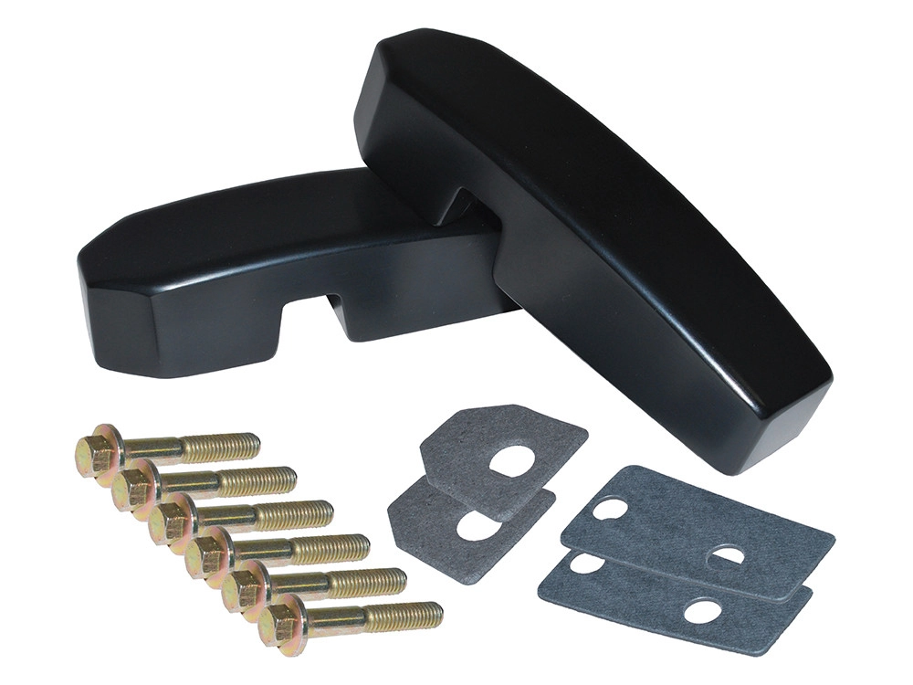 Land Rover Defender Billet Aluminium Black Windscreen Brackets DA1142B