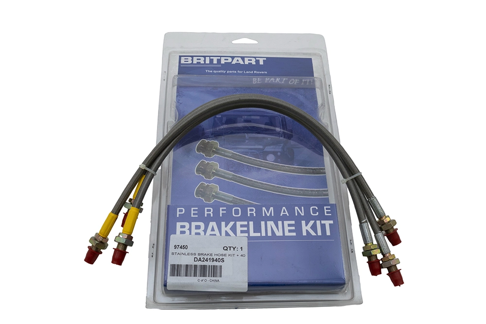 Land Rover Series 3 SWB 1980-1984 Metric Brake Hose Kit+40mm DA241940S