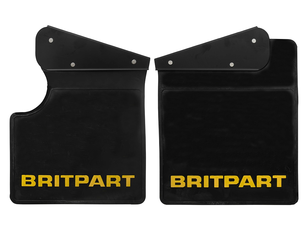 Land Rover Defender 90 Rear Mud Flap Pair Yellow Logo DA4531