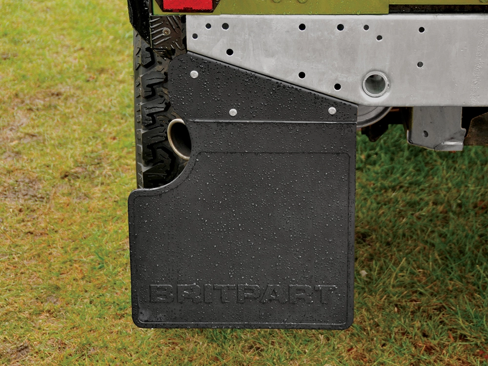 Land Rover Defender 90 LH Rear Mud Flap With Bracket LR055340