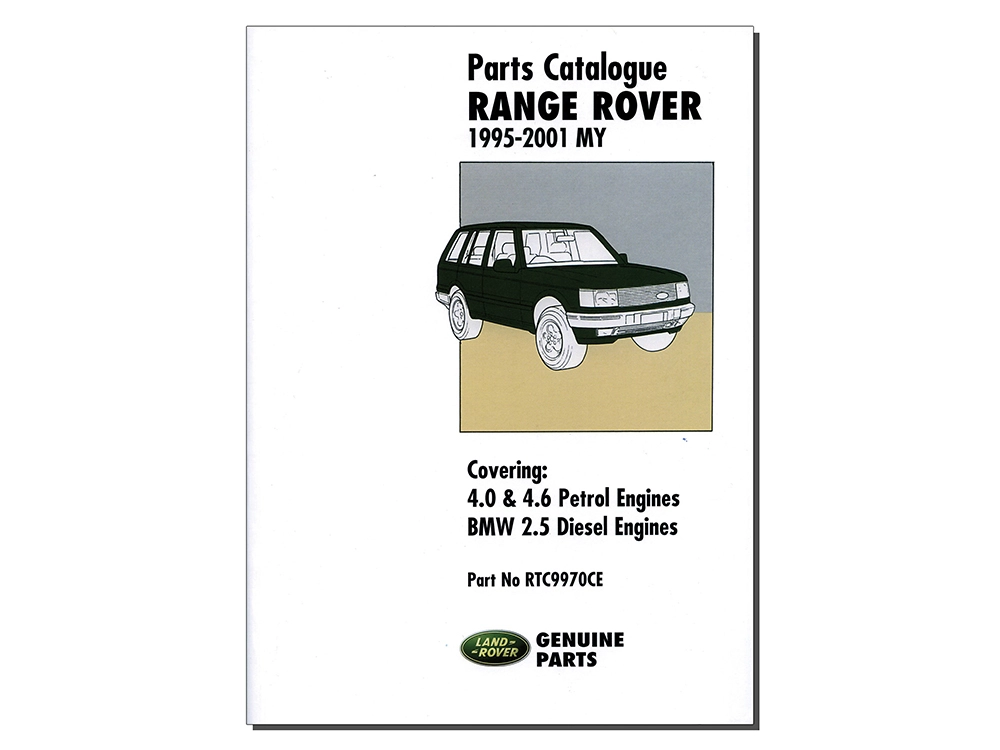 Land Rover Range Rover P38 1995-2001 4.0/4.6 Parts Catalogue RTC9970CE