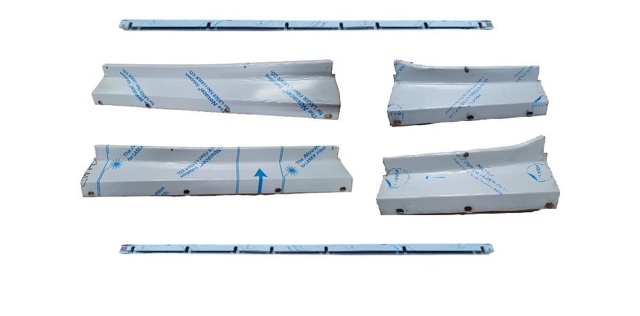 KICK PLATE & SILL SET STAINLESS STEEL 4DR