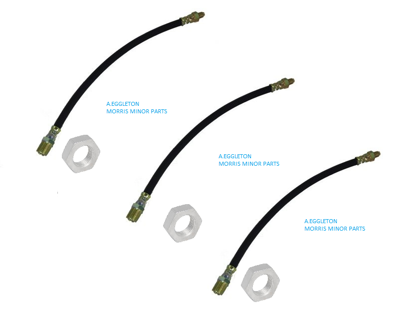 SET OF FRONT & REAR BRAKE FLEXI BRAKE HOSE /NUT CBS122-5AE
