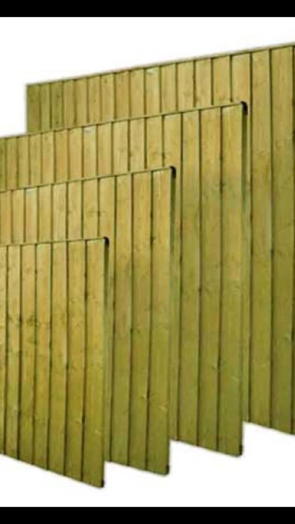 Vertical Feather Edge Fence Panels.  6 ft. X 5 ft tall