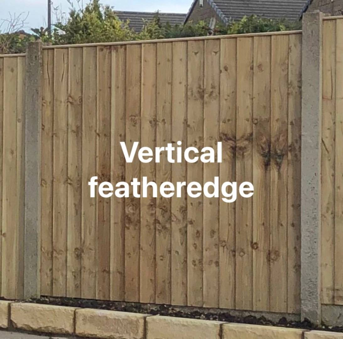 Vertical featheredge fence panel. 6 ft. X. 2ft. Tall