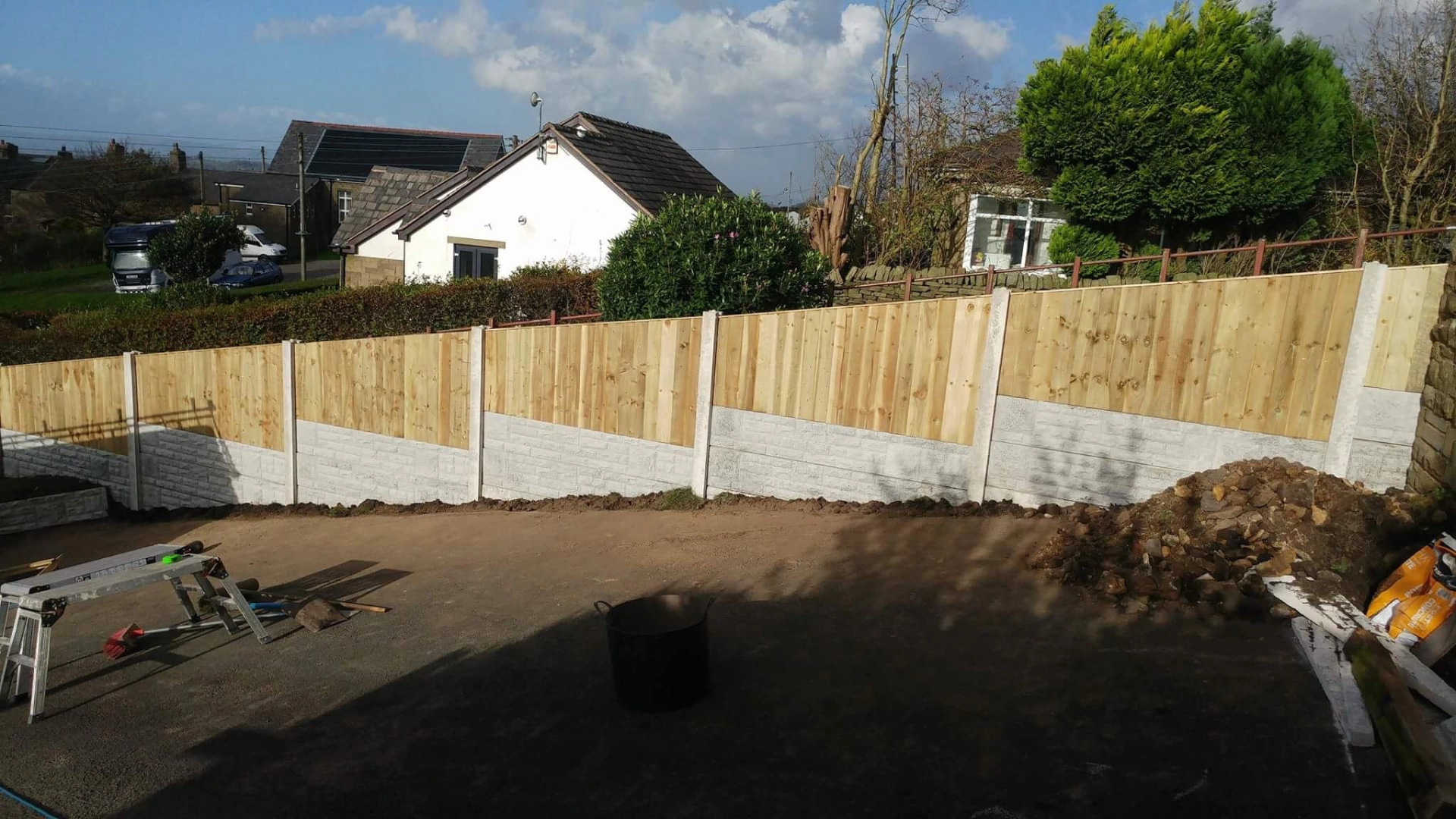 Vertical featheredge fence panels 6 ft. X. 4 ft tall