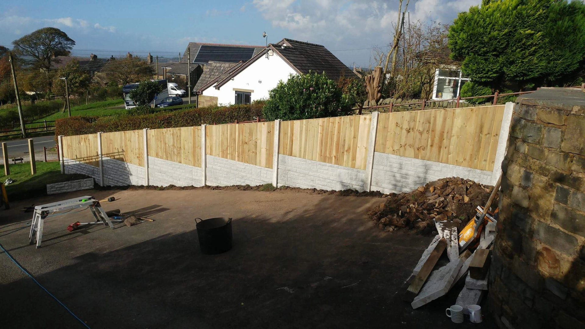 Vertical featheredge fence panels 6 ft. X. 3 ft tall